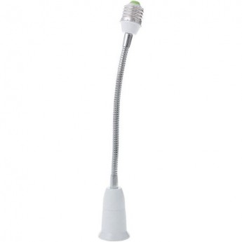 Переходник гибкий ECOLA BASE A7L17WEAY с цоколя E27 на E27, 300мм, белый Переходник гибкий ECOLA BASE A7L17WEAY с цоколя E27 на E27, 300мм, белый