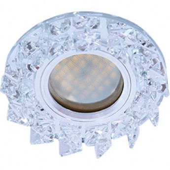 Светильник ECOLA MR16 DL1661 GU5.3 Glass Стекло Круг с крупными прозр. стразами Елочка 42x95 Светильник ECOLA MR16 DL1661 GU5.3 Glass Стекло Круг с крупными прозр. стразами Елочка 42x95