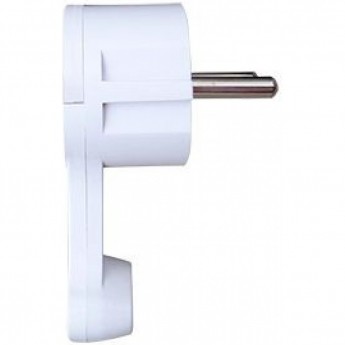 Вилка угловая плоская ECOLA BASE AEPL1WEAY "За шкаф" белая с заземлением 16А 250V Вилка угловая плоская ECOLA BASE AEPL1WEAY "За шкаф" белая с заземлением 16А 250V